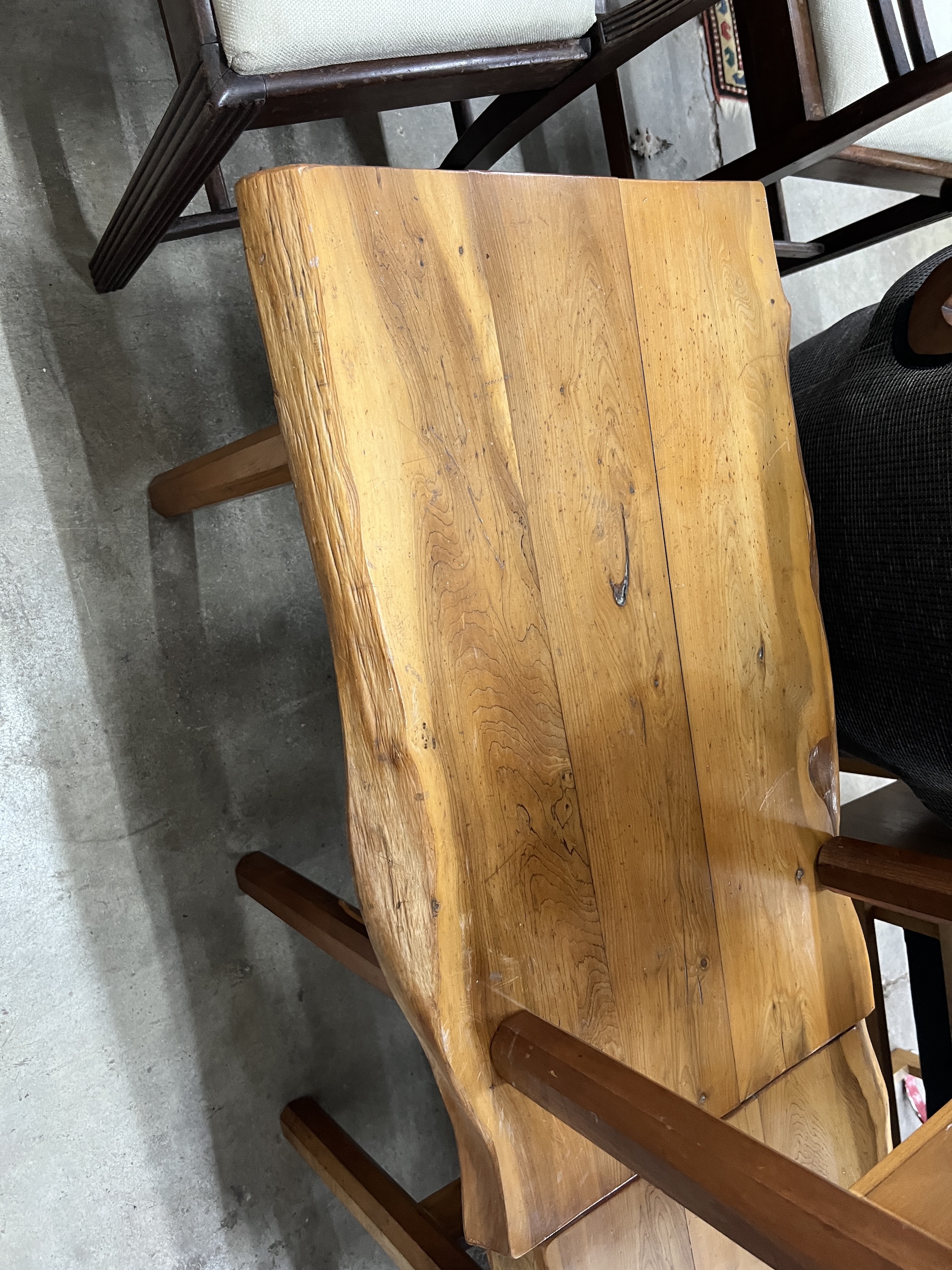 Three provincial style rectangular yew occasional tables, width 76cm, depth 44cm, height 55cm
